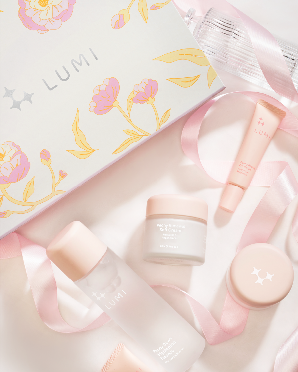 LUMI 牡丹系列禮盒套組 (精華液 + 眼部精華 + 保濕霜)